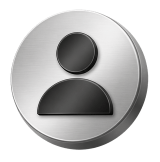 3D-Avatar-Symbol in Silber, dekorativ, auf der FAQ-Seite